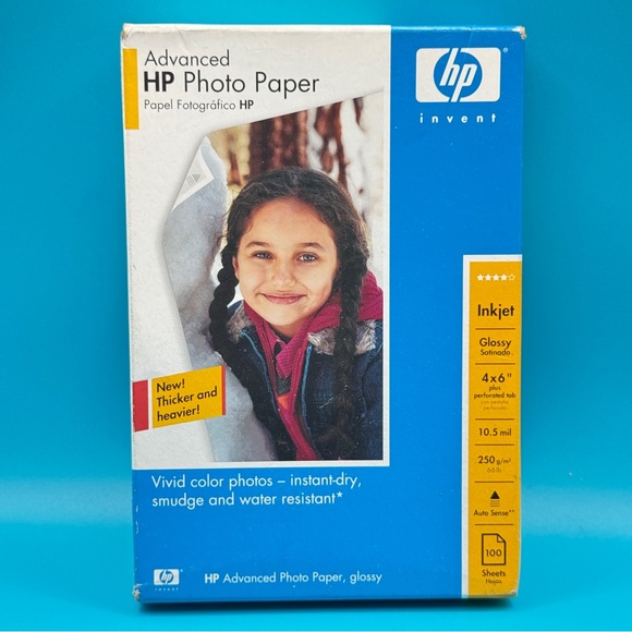 📸 HP Advanced Photo Paper Glossy 4x6" 100 Sheets Sealed G7906A 2006 Inkjet - Picture 1 of 7